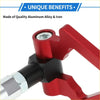 Red and black aluminum alloy and iron paint spray gun handle with hexagonal screw head for toyota avanza tow hooks