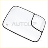 Black-framed two-piece heated towing mirror glass assembly for right side of dodge ram 2005–2008 with modern design
