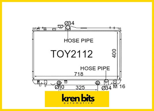 Toyota Chaser Cresta & Mark Ii X90 Petrol 1992-1996 [Non-Turbo] Radiator