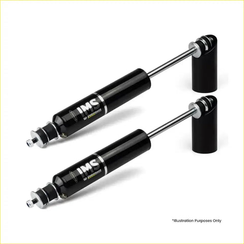 Black ims shock absorbers with chrome accents and sleek cylindrical design for toyota fortuner dobinsons lift kit