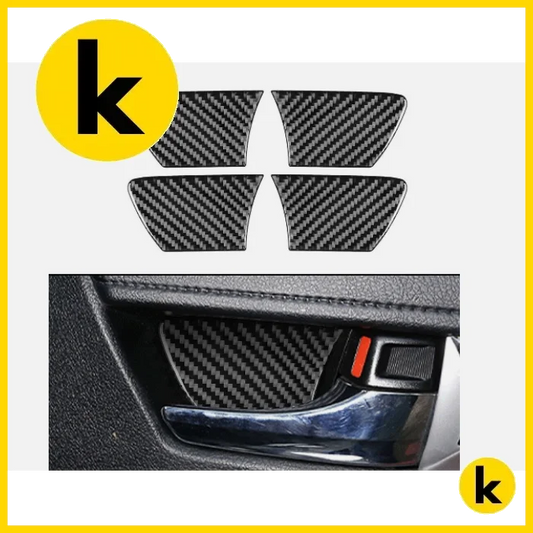 Toyota Hilux 15 - 21 Carbon Fibre Door Handle Bowl Trims