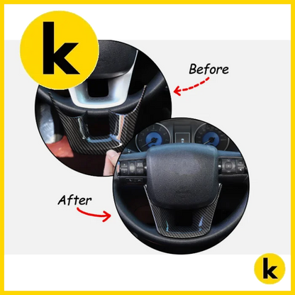 Toyota Hilux 15 - 21 Carbon Fibre Steering Wheel Trim