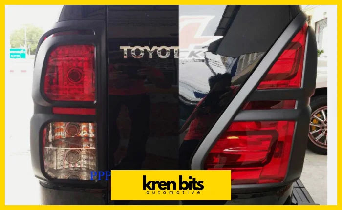 Toyota Hilux 15 - Now Matte Black Tail Light Cover