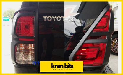 Toyota Hilux 15-Now Matte Black Tail Light Cover Kren Bits