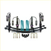 Black and teal coilover suspension kit with purple accents for toyota hilux n70 2005 to mid 2015 dobinsons monotube remote