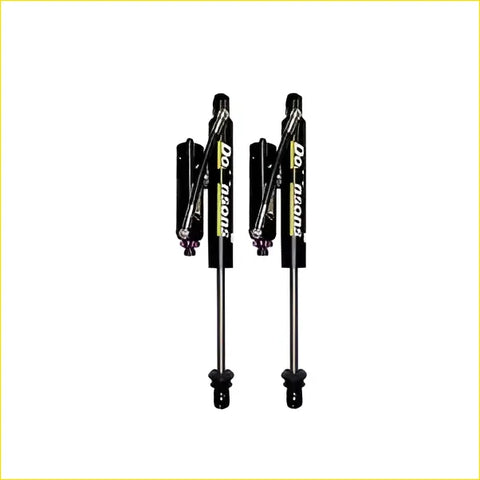 Black and silver dobinsons monotube remote shock absorbers with sleek industrial design for toyota hilux n70 2005 to mid 2015