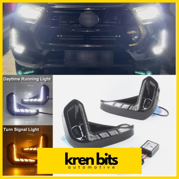 Toyota Hilux Revo 20-23 Led Daytime Running Light With Turn Signal