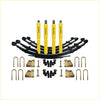 Yellow and black dobinsons twin suspension kit with shock absorbers leaf springs brackets and bolts for toyota landcruiser 75 series