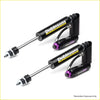Black and purple dobinsons monotube remote shocks with chrome finish for toyota landcruiser 78 series (09/1999 on)