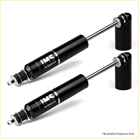 Black Dobinsons IMS monotube shock absorbers with chrome accents for Toyota Landcruiser 79 Series (09/1999 on)