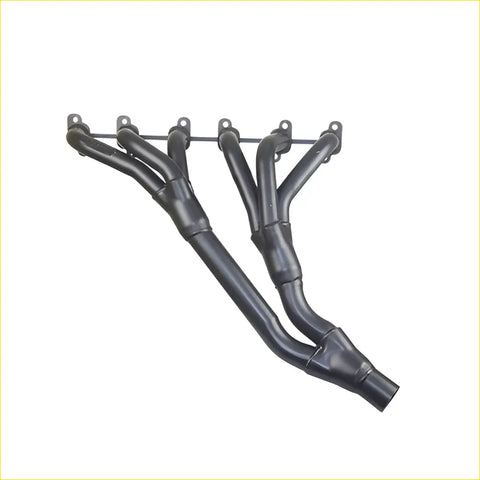 Black automotive exhaust manifold with sleek curved tubes for toyota landcruiser hj45 h series 3.6l diesel gasket dsf071