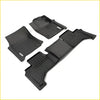 Black rubber Toyota Landcruiser J300 deep dish floor mats with textured ribbed patterns for grip and durability