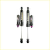 Black dobinnsons monotube shock absorbers with silver shafts and purple accents for toyota landcruiser prado 150 series