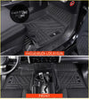 Black rubber tpe waterproof floor mats with textured reinforced patterns for precise fit in toyota fj cruiser