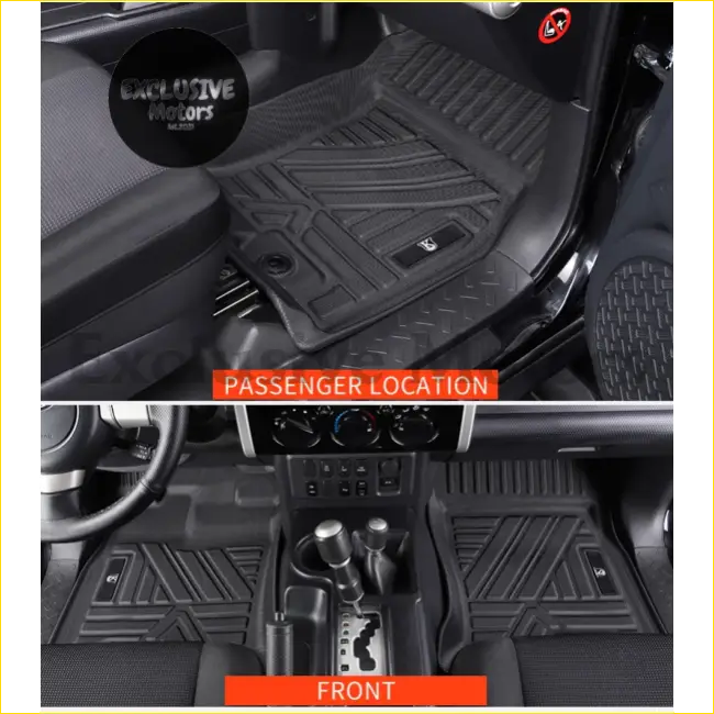 TPE Waterproof Floor Mats for Toyota FJ Cruiser (2007-2022) - Left 3pcs - Interior Accessories