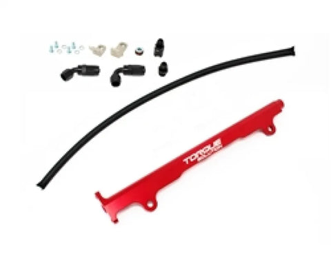 Torque Solution Torque Solution Mitsubishi Evo X Billet Aluminum Fuel Rail - Red