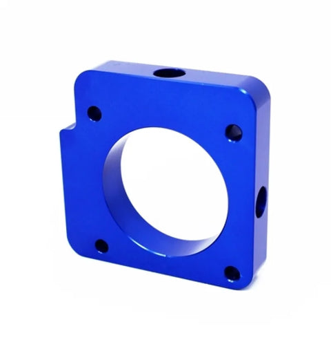 Torque Solution Torque Solution Throttle Body Spacer (Blue) Subaru WRX 2006-2014 / STI 2004-2015 (image 2)