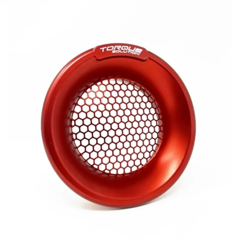 Torque Solution Torque Solution Billet Turbo Velocity Stack Shield For 4in Inlet - Red