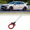 Red and silver threaded trailer ring eye towing hook for toyota avanza 2010-2023 shown from the back side