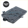 Black plastic oil pan with matte finish and oval cutouts in transmission filter kit for ford ranger tke