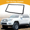 Black rubber transmission filter oil pan gasket with evenly spaced mounting holes for toyota 4runner 2003-2024