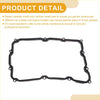 Black rubber oil pan gasket with reinforced edges and mounting holes for toyota land cruiser 2008-2021