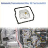 Silver metallic automatic transmission filter oil pan gasket kit with black rubber seal and brass bolt hole for toyota rav4