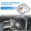 Silver metallic hexagonal automatic transmission fluid filter oil pan with ridges for toyota rav4 2005-2012