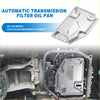 Silver metallic automatic transmission filter oil pan with reinforced edges and mounting holes for toyota tacoma 2005-2023