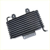 Black metal transmission oil cooler core with parallel fins and mounting brackets for mitsubishi pajero v73 v75