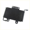 Black metal transmission oil cooler with ribbed fins and mounting brackets suitable for mitsubishi pajero v73 v75 back side