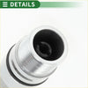 Silver metallic threaded transmission speed sensor pipe fitting with black rubber seal and internal ring for toyota 4runner 89-91