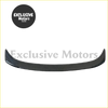 Black carbon fiber rear trunk spoiler with sleek curved design for toyota mark x shown from the back side