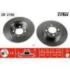 TRW Brake Rotor Pair 262mm Rear DF2792S