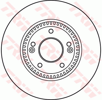 TRW Brake Rotor Front DF6108S