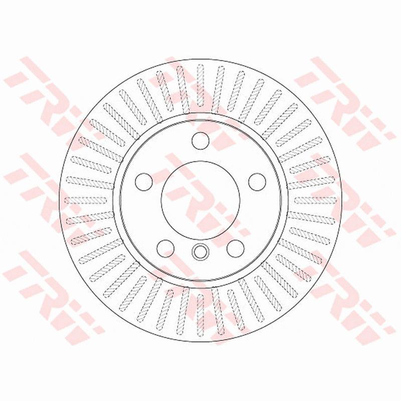 TRW Brake Rotor Pair 284mm Front DF6255S