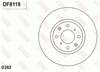 TRW Brake Rotor Pair 262mm Front DF8119S