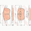 TRW Cotec Brake Pad Set Front GDB1808