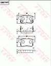 TRW Dtec Brake Pad Set Rear GDB7770DT