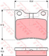 TRW Cotec Brake Pad Set Front GDB1432