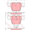 TRW Cotec Brake Pad Set Front GDB1674