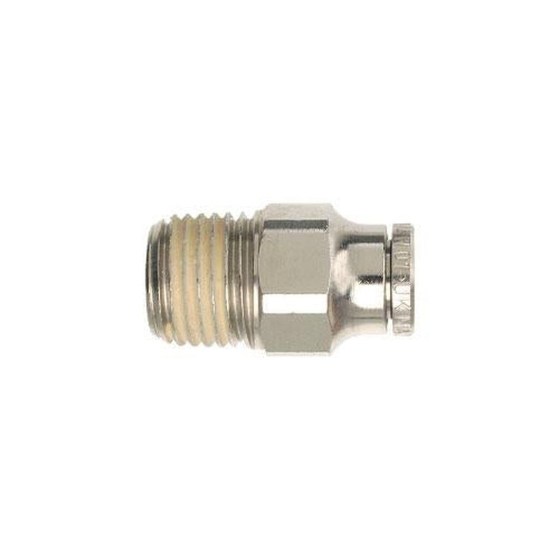 TubeFit Pneufit Push-In Fitting Brass 1/4" Bspt x 1/4"