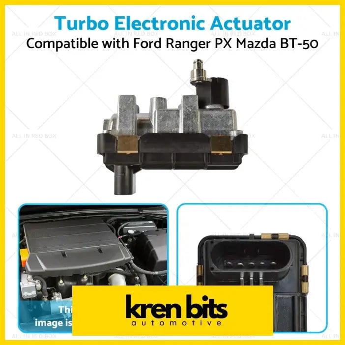 Turbo electronic actuator with metallic body and black plastic housing for ford ranger px and mazda bt-50