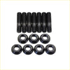 Set of black coated steel bolts and hex nuts for turbo installation stud and gasket kit for mitsubishi triton mn 4d56