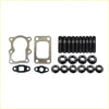 Set of black anodized engine bolts nuts with two metallic gaskets for turbo installation on Nissan Patrol GU TD42 4.2L