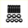 Set of black coated steel turbo installation studs and hex nuts for toyota hilux 1kz-te 3.0l engines