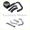 Black and chrome chrome intake manifold hoses for turbo intercooler piping kit fit for 2005-2014 toyota hilux
