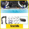Chrome finished turbo intercooler piping kit with blue fittings for isuzu d-max diesel engine