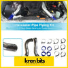 Chrome finished intercooler piping kit with blue clamps for isuzu d-max mux 3.0l turbo diesel engine