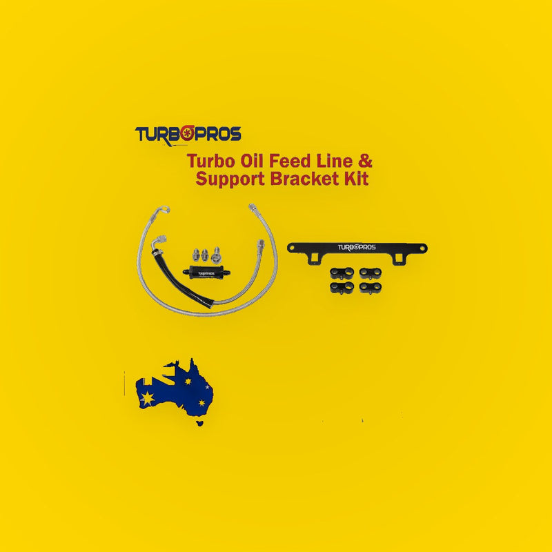 Turbo Oil Feed Line &Support Bracket Kit for Ford Falcon XR6 BA/BF/FG Barra 4.0L